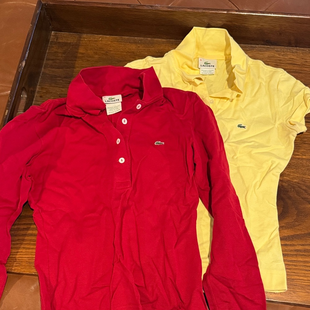 2 vintage Lacoste polos